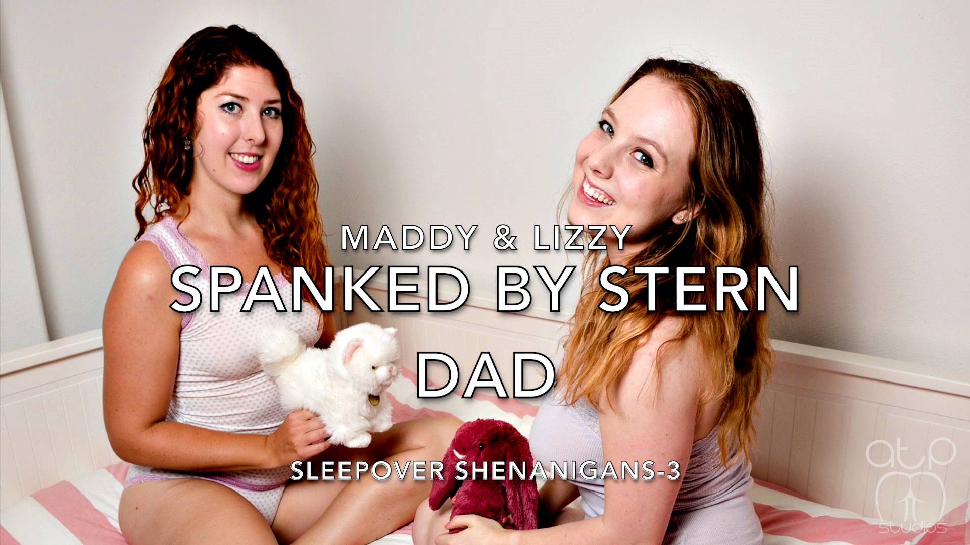 Maddy and Lizzy Spanked by stern Stepdad - Sleepover Shenanigans 3