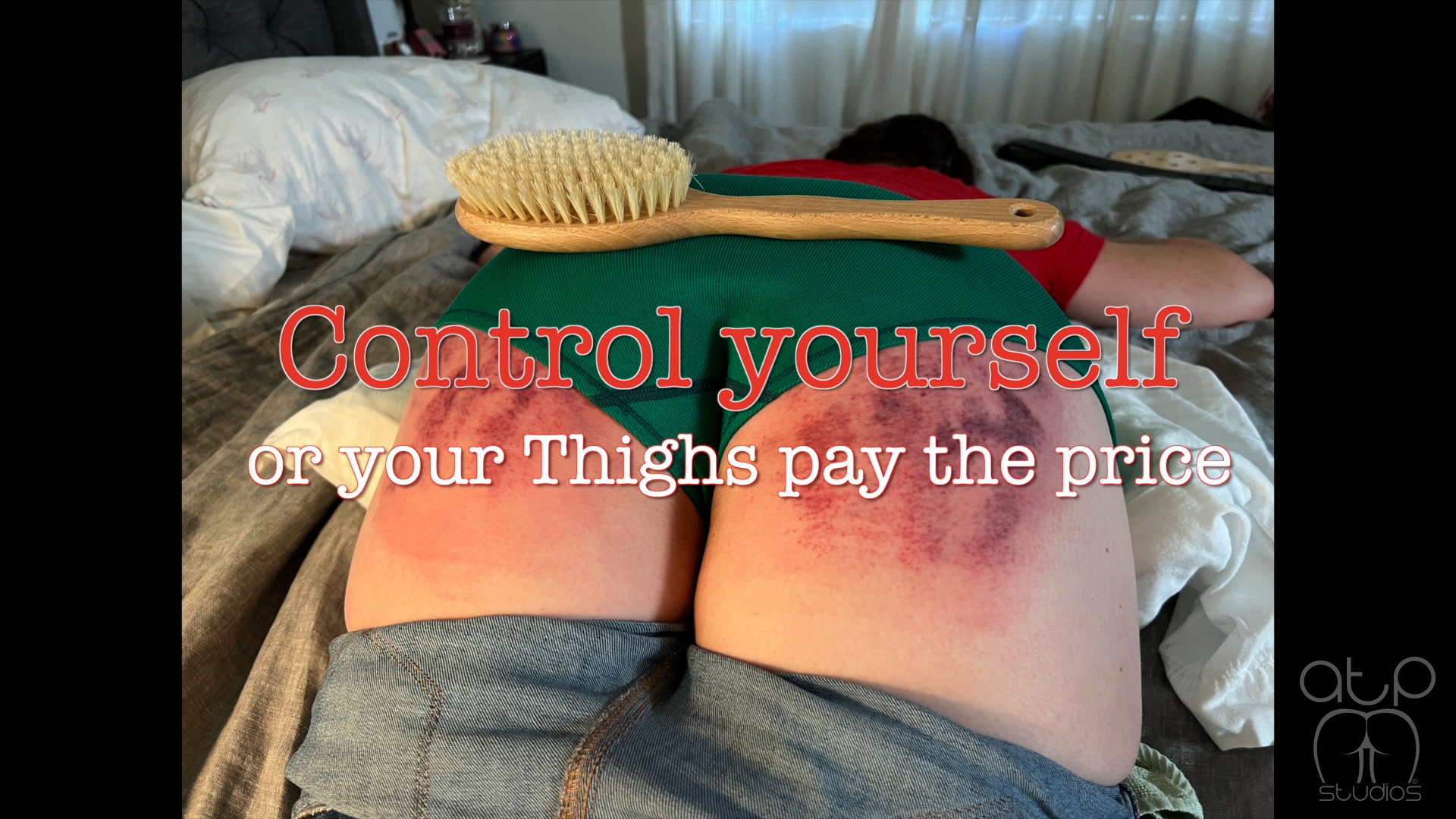 Take my Pants Down - Hairbrush and Strap on her Panties